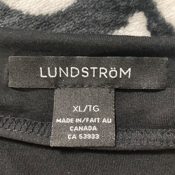 LUNDSTROM Black scoop neck beaded flutter sleeve top ~ Boho LARGE XL shirt tee - Picture 2 of 12